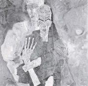Egon Schiele Self-Observer ii painting